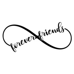 forever friends inspirational quotes, motivational positive quotes, silhouette arts lettering design