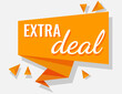 extra deal ribbon. extra deal isolated band sign. extra deal banner