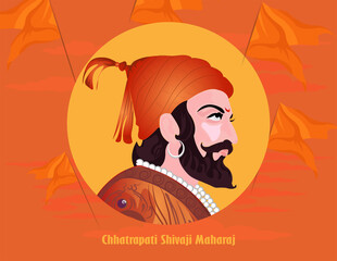 Vector Illustration of Chatrapati Shivaji Maharaj, Maratha clan from Maharashtra, India. Chhatrapati shivaji maharaj jayanti.