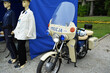 Motocykl służbowy milicji obywatelskiej na wystawie. 