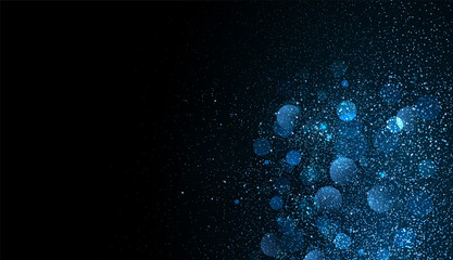 holiday abstract shiny color blue bokeh design element