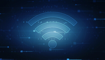 Poster - 2d illustration WiFi symbol sign
