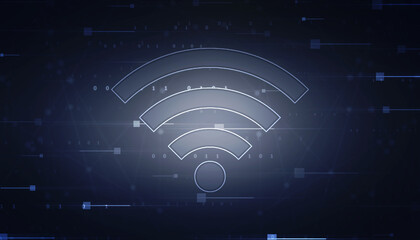 Poster - 2d illustration WiFi symbol sign