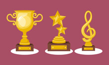 Three Golden Trophies Awards