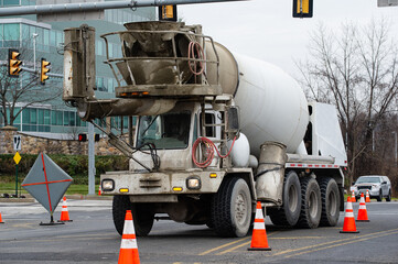 Poster - transportation of cement by car