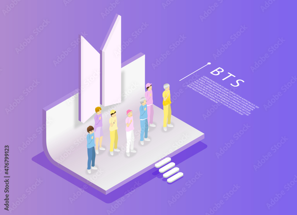 BTS isometric concept vector design Stock Vector | Adobe Stock