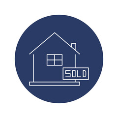 Poster - Home for sale icon vector