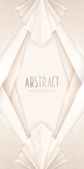 Wall Mural - vector abstract shiny luxury paper cut background in art deco style with glitter, golden lines and c