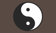 The Two Aspects Of Taiji Also Known As The Yin-yang Symbol; Yin-dark On The Right And Yang-light On The Left. 
