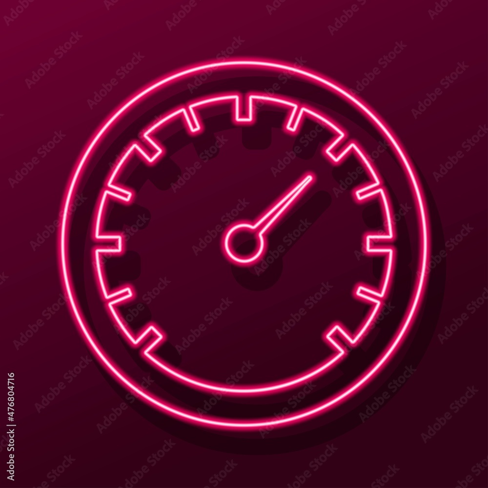 Speedometer Vector Neon speedometer neon sign, modern glowing banner design, colorful modern ...