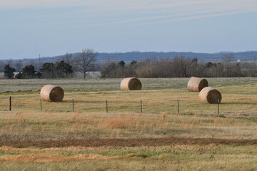 Sticker - Hay Bales in a Farm Field