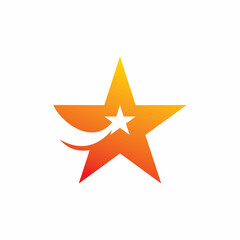 Wall Mural - shooting star color shape logo design