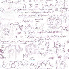 Seamless Esoteric Pattern. Alchemy, Magic, Witchcraft And Mysticism Are Esoteric Symbols. Background From A Manuscript With Occult Sketches And Careless Handwritten Text In Retro Style