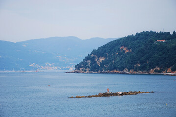 Wall Mural - La costa del Mar Ligure a Lerici, in provincia di La Spezia.