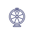 roulette, fortune wheel line icon