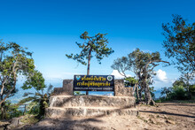 The First Landmark You Can See When Arrive To The Top Of Phukradung. Phu Kradueng National Park, Is One Of The Most Famous National Parks Of Thailand