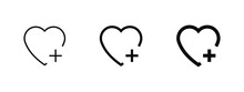 Add To Favorite Icon Heart Plus Icon - Save Icon Bookmark Symbol 