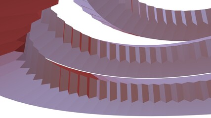 Poster - Pink abstract illustration from primitive shapes. Minimalism.