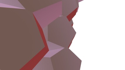 Poster - Pink abstract illustration from primitive shapes. Minimalism.