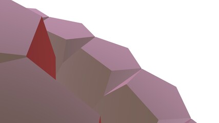 Poster - Pink abstract illustration from primitive shapes. Minimalism.