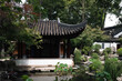 Traditional Chinese house by pond at Hanshan Temple, in Suzhou, China