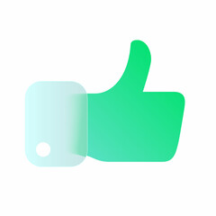 Aufkleber - Vector modern trend icon in the style of glassmorphism with gradient, blur and transparency. like symbol and icon