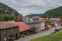 Historic Buildings On High Street, Harpers Ferry, West Virginia, USA