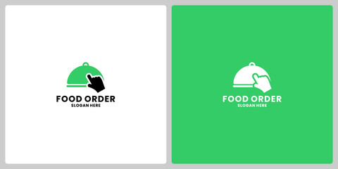 fast food delivery logo design. food order logo template