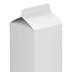 Wall Mural - Milk box isolated on white background. 3D Illustration.