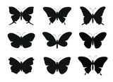 Fototapeta Pokój dzieciecy - Set Butterfly icons. Vector Illustration.