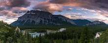 Mount Rundle And The Hoodoos In Banff National Park