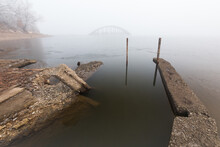 Jesenice Dam In Frozen Fog