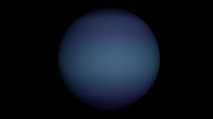 Wall Mural - Spinning planet Neptune. Beautiful space 4k video footage.