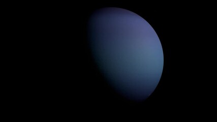 Wall Mural - Spinning planet Neptune. Beautiful space 4k video footage.
