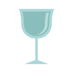 Wineglass isolated vector flat style icon