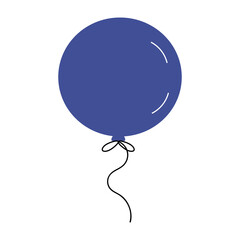 Balloon colored isolated flat style