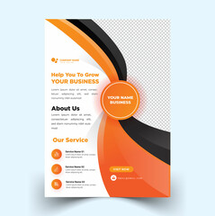 Canvas Print - Modern flyer poster template business Premium Vector