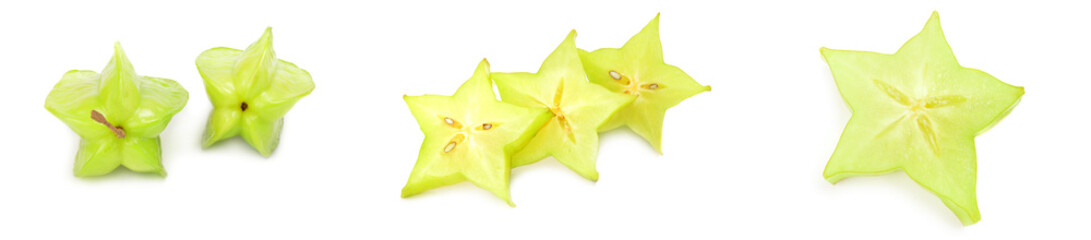 Wall Mural - Group of carambola on a background