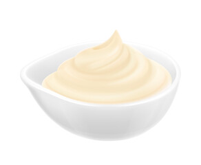 Wall Mural - Mayonnaise Sauce Realistic Composition