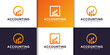 © doane - flat design accounting logo template collection