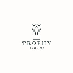 Wall Mural - Trophy logo icon design template flat vector illustration