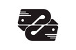 Simple whale logo template design. Vector illustration
