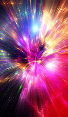 Wall Mural - abstract multicolor background. explosion star with gloss and lines. illustration beautiful.