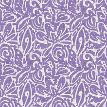Lavender French Farmhouse Floral Country Style Linen Cloth Background. Lilac Interior Design All Over Print. Printed Textured Fabric Effect For Provence Shabby Chic Textile Tile Swatch.