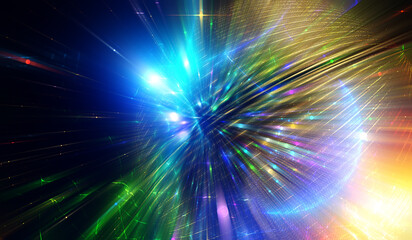 Wall Mural - abstract background. explosion star on multicolored. illustration beautiful.