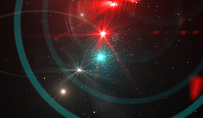 Wall Mural - abstract bright background with beautiful rays of light on black background. beautiful colored illus