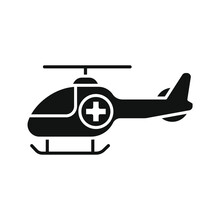Helicopter Ambulance Icon Vector Illustration