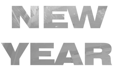 Wall Mural - New Year - 2d words isolated - 3d rendering