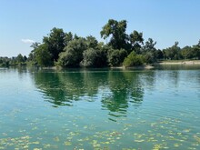Jarun - Small Lake Or Jarun's Small Lake And Island Of Love During The Summer, Zagreb - Croatia (Jarun - Malo Jezero Ili Jarunsko Malo Jezero I Otok Ljubavi Tijekom Ljeta (RŠC Jarun), Zagreb)
