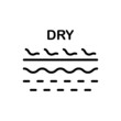 Dry Skin Line Icon. Dehydrated Dermis Problem Linear Pictogram. Crack, Rough, Dry, Flaking Skin Structure Outline Icon. Editable Stroke. Isolated Vector Illustration